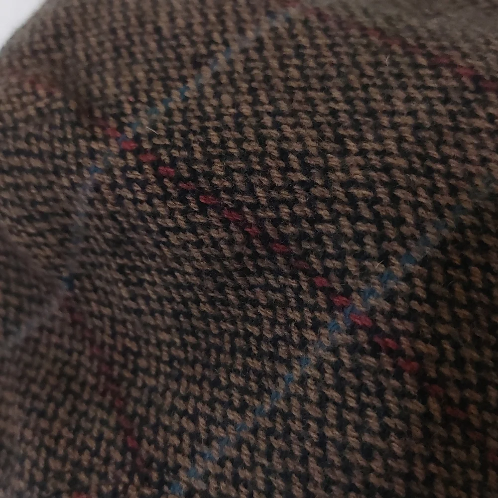 Perry Ellis Size Medium Mens Classic Plaid Newspaper Newsboy Hat Golf Cap - Picture 3 of 9